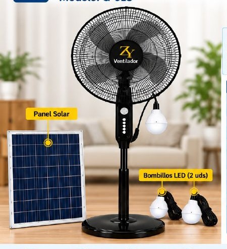 Ventilador solar de pie ZHUOYAO
