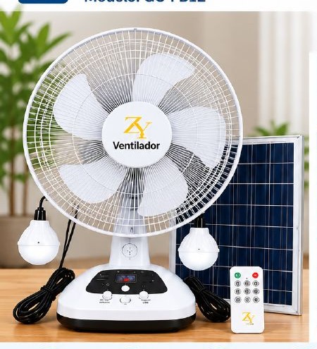 Ventilador solar de mesa ZHUOYAO