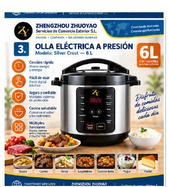 Olla eléctrica a presión de 6 litros