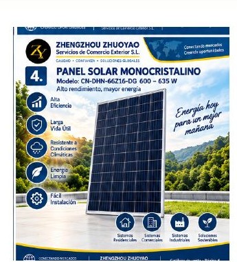 Panel solar monocristalino TOPCon